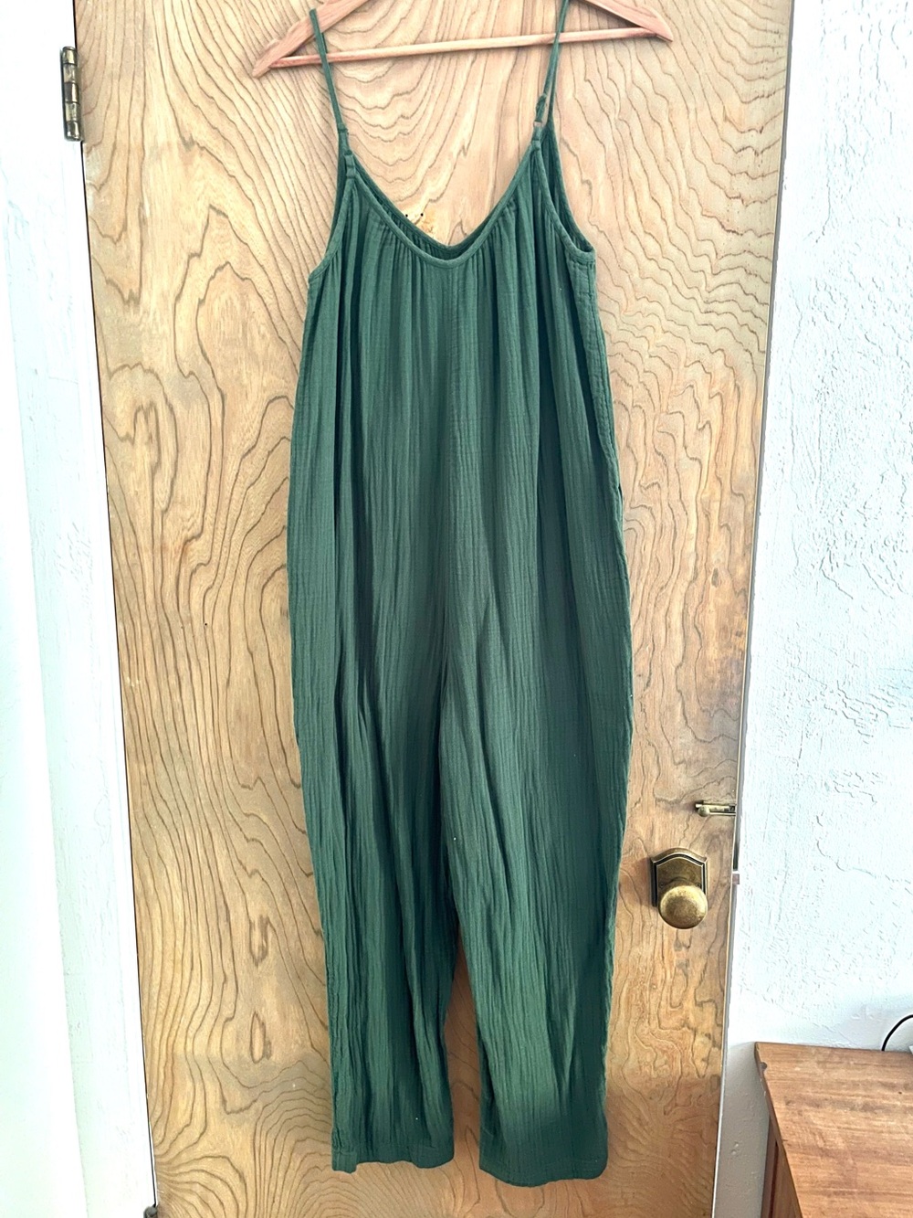 Women’s Universal Thread cotton gauze Green Lightweight Jumpsuit